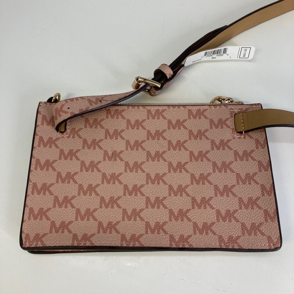 MICHAEL KORS NWT, PINK AND GOLD SAFFIANO LEATHER FANNY PACK - Picture 3 of 10